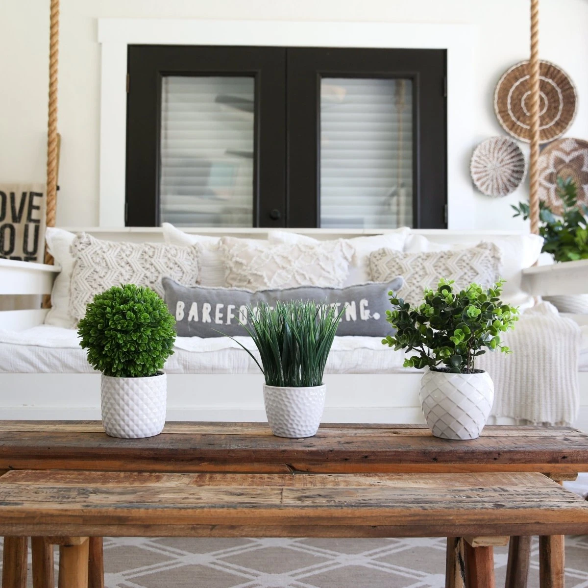 10-in Artificial Boxwood Topiary Plant With Decorative Planter - Image 3