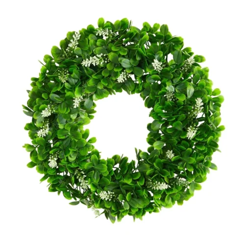 13-in Jasmine Artificial Wreath – Lush Greenery For Year-Round Décor