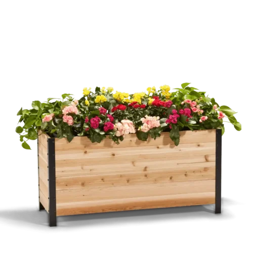 18" X 48" Cedar Planter Box – 24" Tall | Food-Safe Elevated Garden Bed