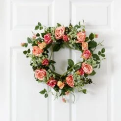 20-in Rose Wreath | Timeless Elegance And Bold Vibrancy