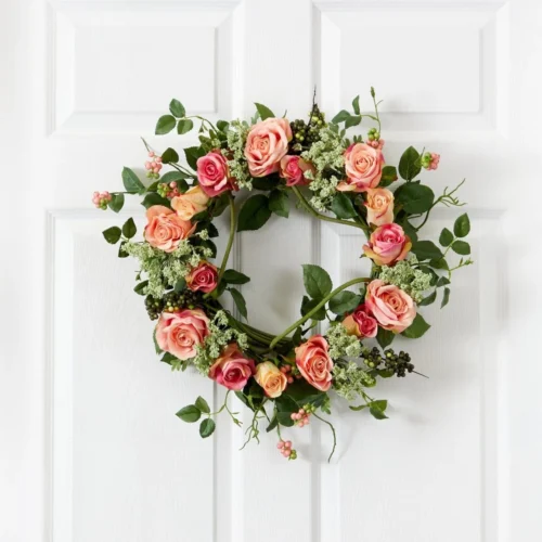 20-in Rose Wreath | Timeless Elegance And Bold Vibrancy