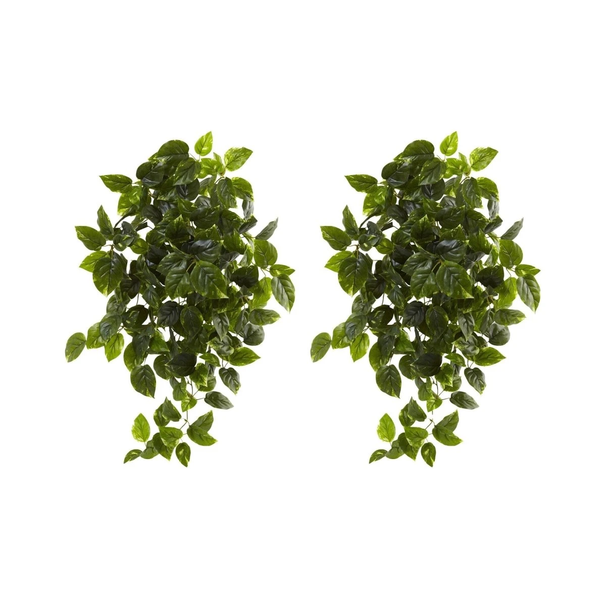 36-in UV Resistant Artificial Pothos Hanging Plant – Set Of 2 | Indoor/Outdoor Faux Greenery