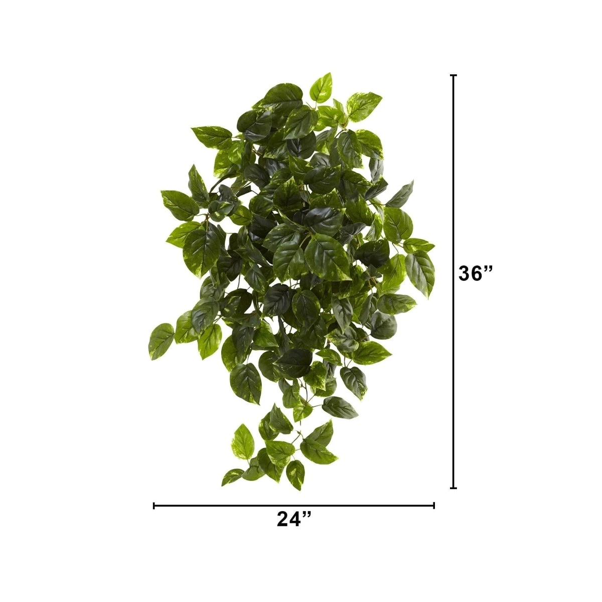 36-in UV Resistant Artificial Pothos Hanging Plant – Set Of 2 | Indoor/Outdoor Faux Greenery - Image 3