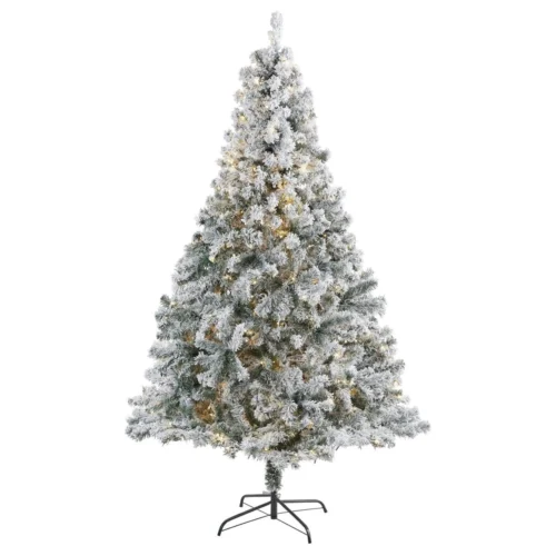 7-ft Flocked Rock Springs Spruce Tree | 350 LED Lights & Snow