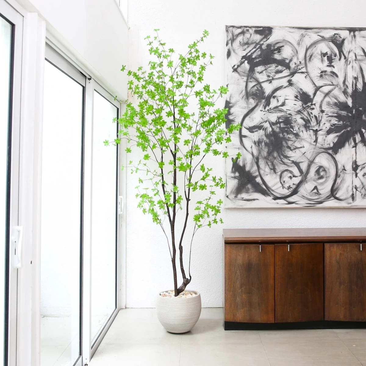 8-ft Artificial Minimalist Enkianthus Tree - Image 2