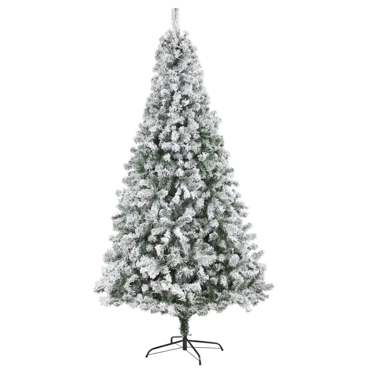 8-ft Flocked Rock Springs Spruce Artificial Christmas Tree