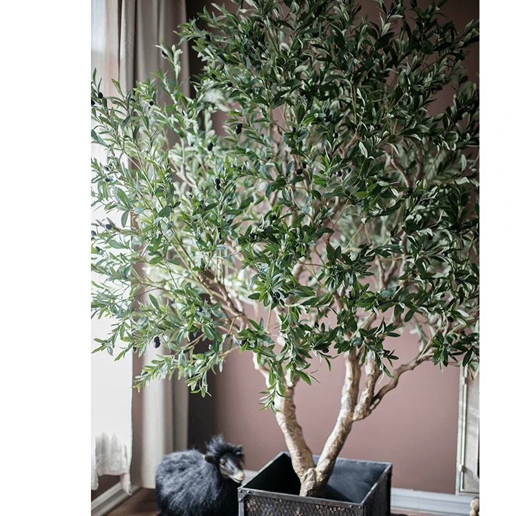 90″ Extra Large Artificial Olive Tree – Realistic Faux Décor - Image 2