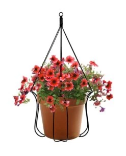 Adjustable Black Plant Hanger – Universal Fit With Weatherproof Cord & Steel Frame
