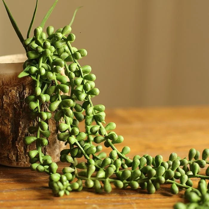 Artificial Hanging Succulent β 28" Teardrop (Real-Touch Finish)