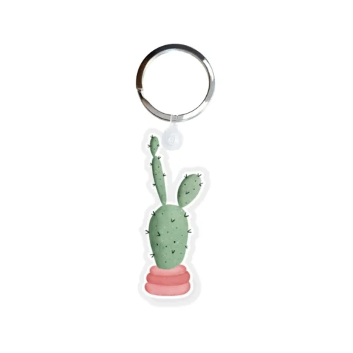 Cactus Plant Acrylic Keychain