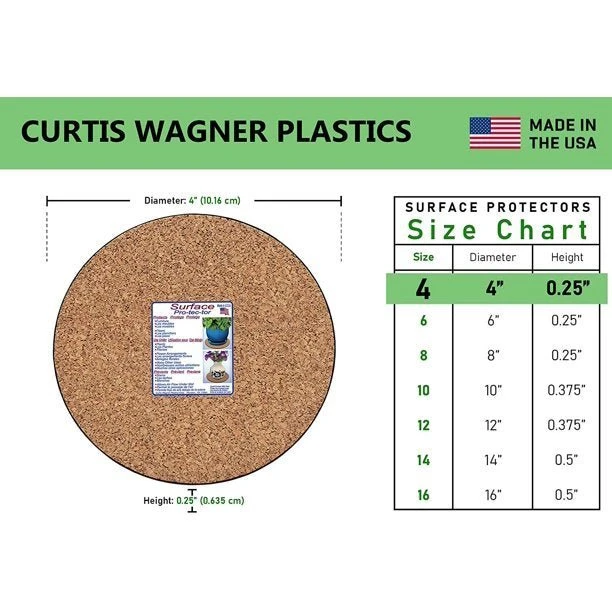Curtis Wagner Plastics Cork Plant Mat - Image 5