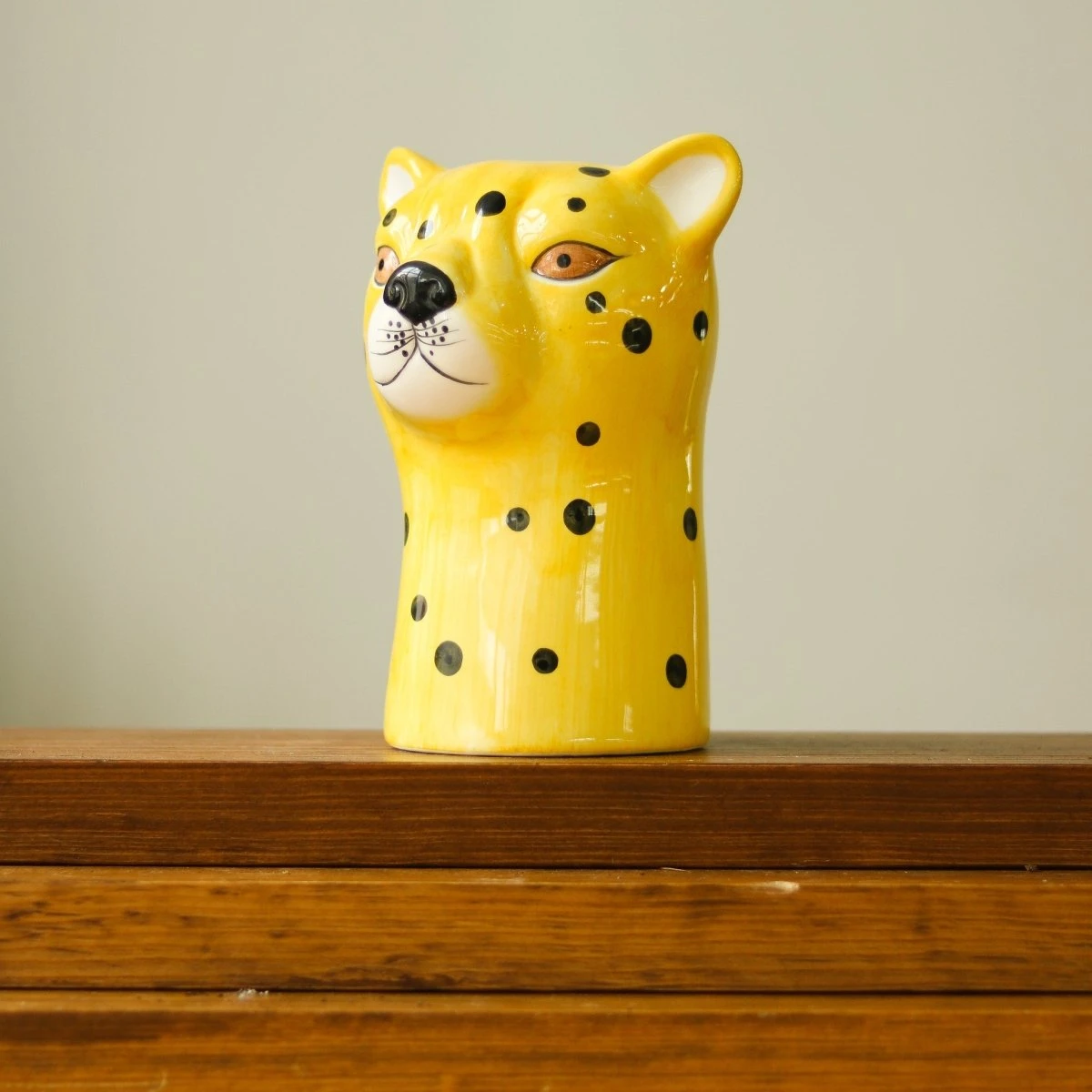 Decorative Ceramic Leopard Vase - Image 4