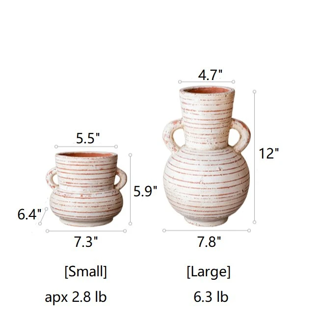 Handmade Terracotta Planter Vase With Handles - Image 14