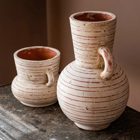 Handmade Terracotta Planter Vase With Handles - Image 9