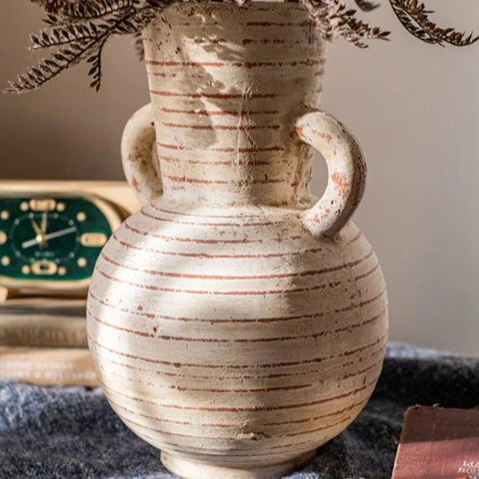 Handmade Terracotta Planter Vase With Handles - Image 7