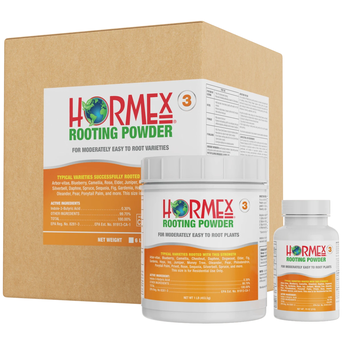 Hormex Rooting Powder #3 – 0.30% IBA Cloning Hormone For Home & Garden Cuttings