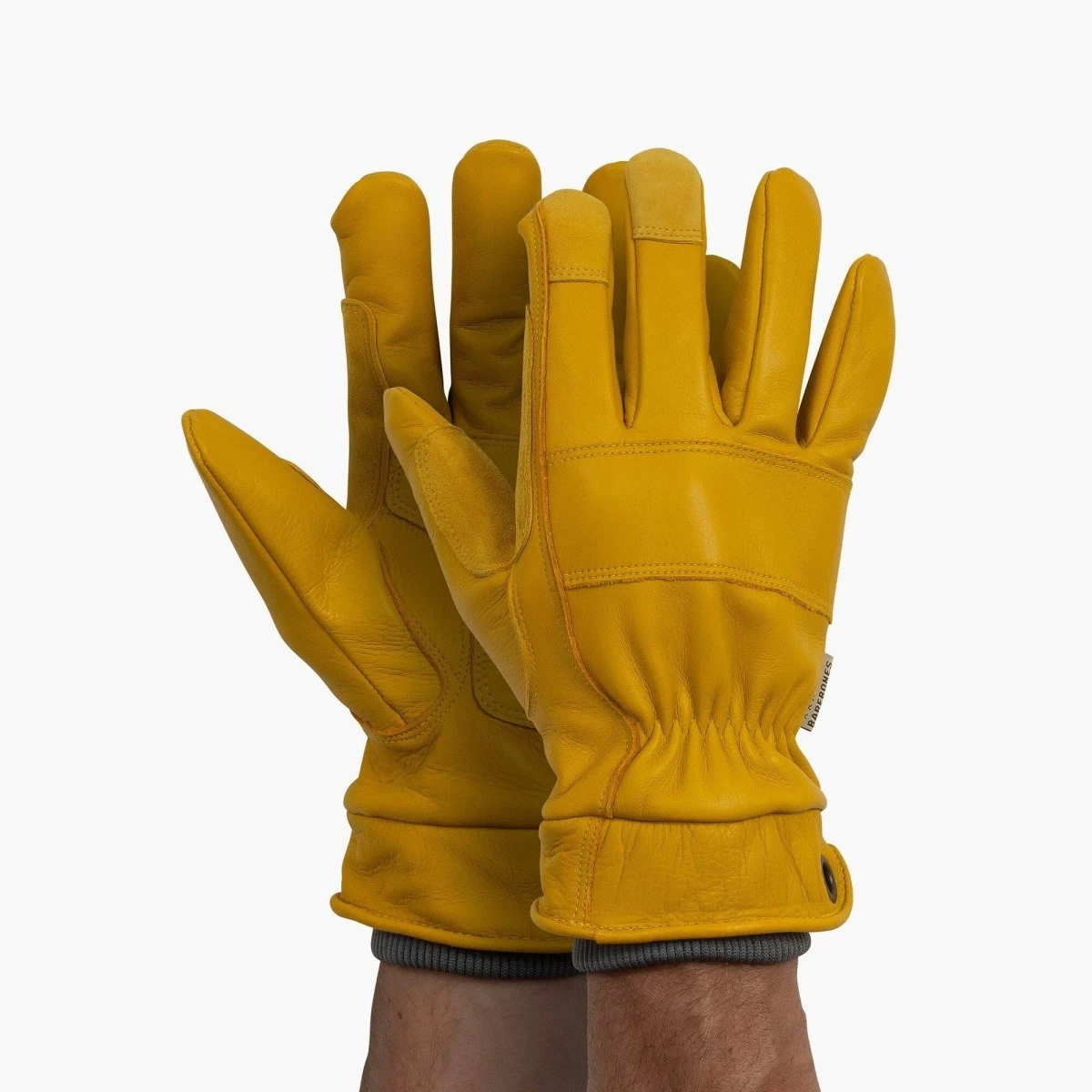 Barebones Kunar Glove: Premium All-Purpose Work Glove: Natural/Yellow - Image 3