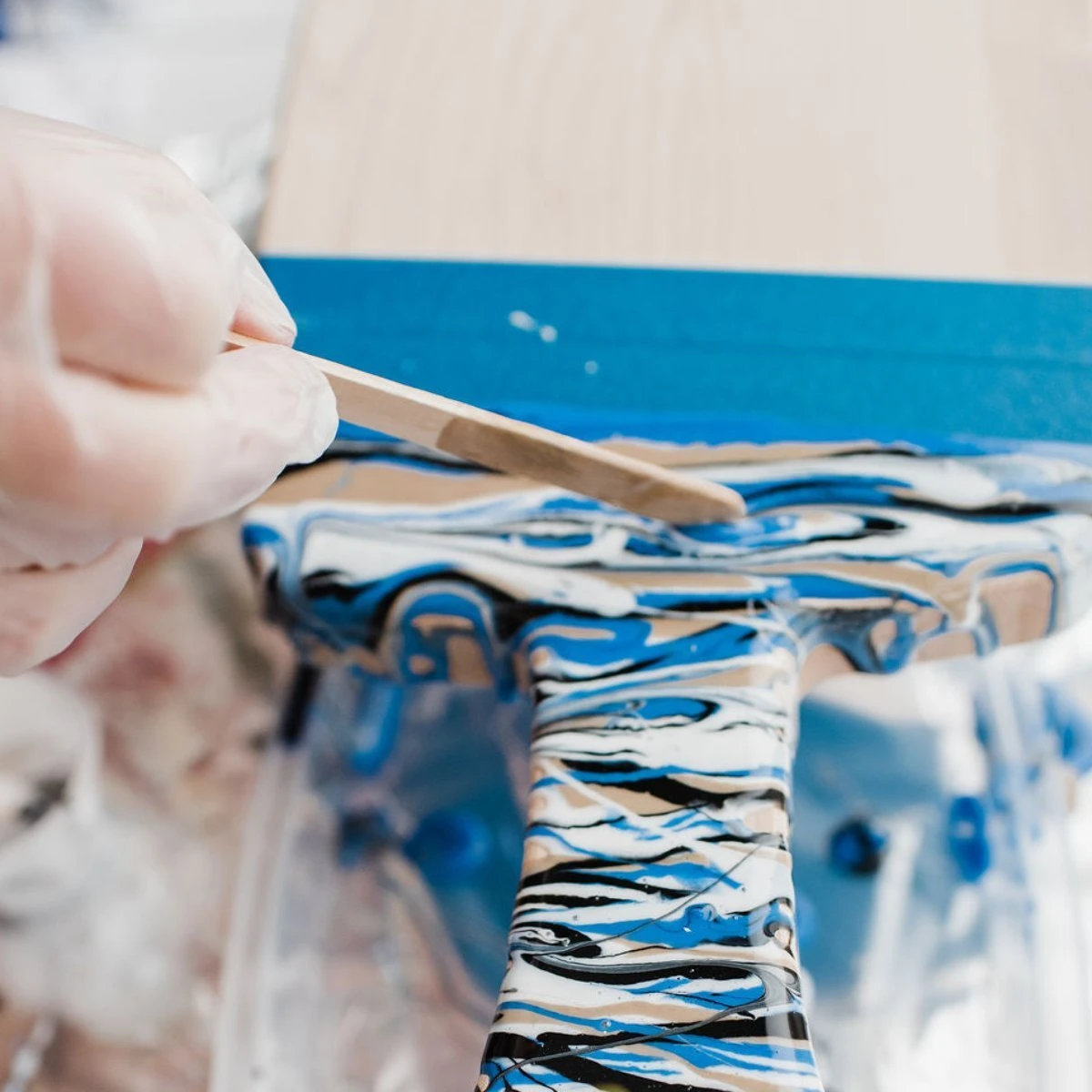 Marbled Resin Wood Board - Image 5