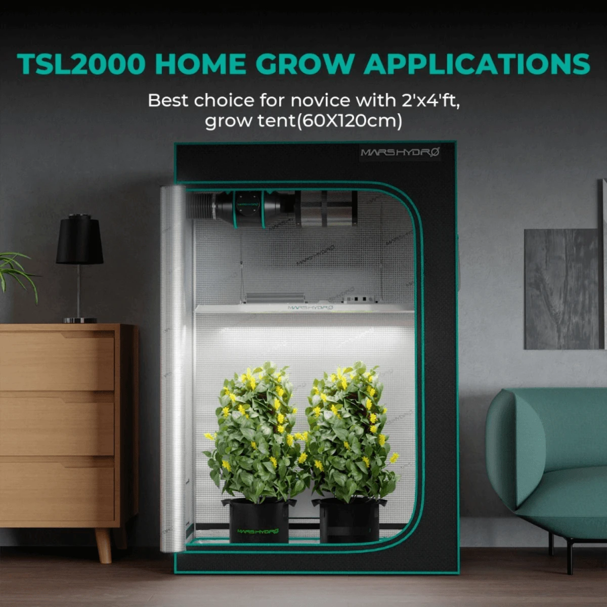 Mars Hydro TSL 2000 300W Dimmable Full Spectrum LED Grow Light | High-Efficiency Lighting - Image 8