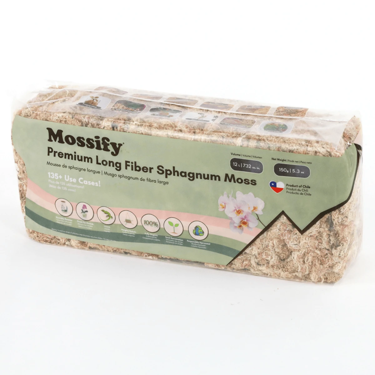 Premium Long Fiber Sphagnum Moss – Orchid & Kokedama Substrate (150g) - Image 9