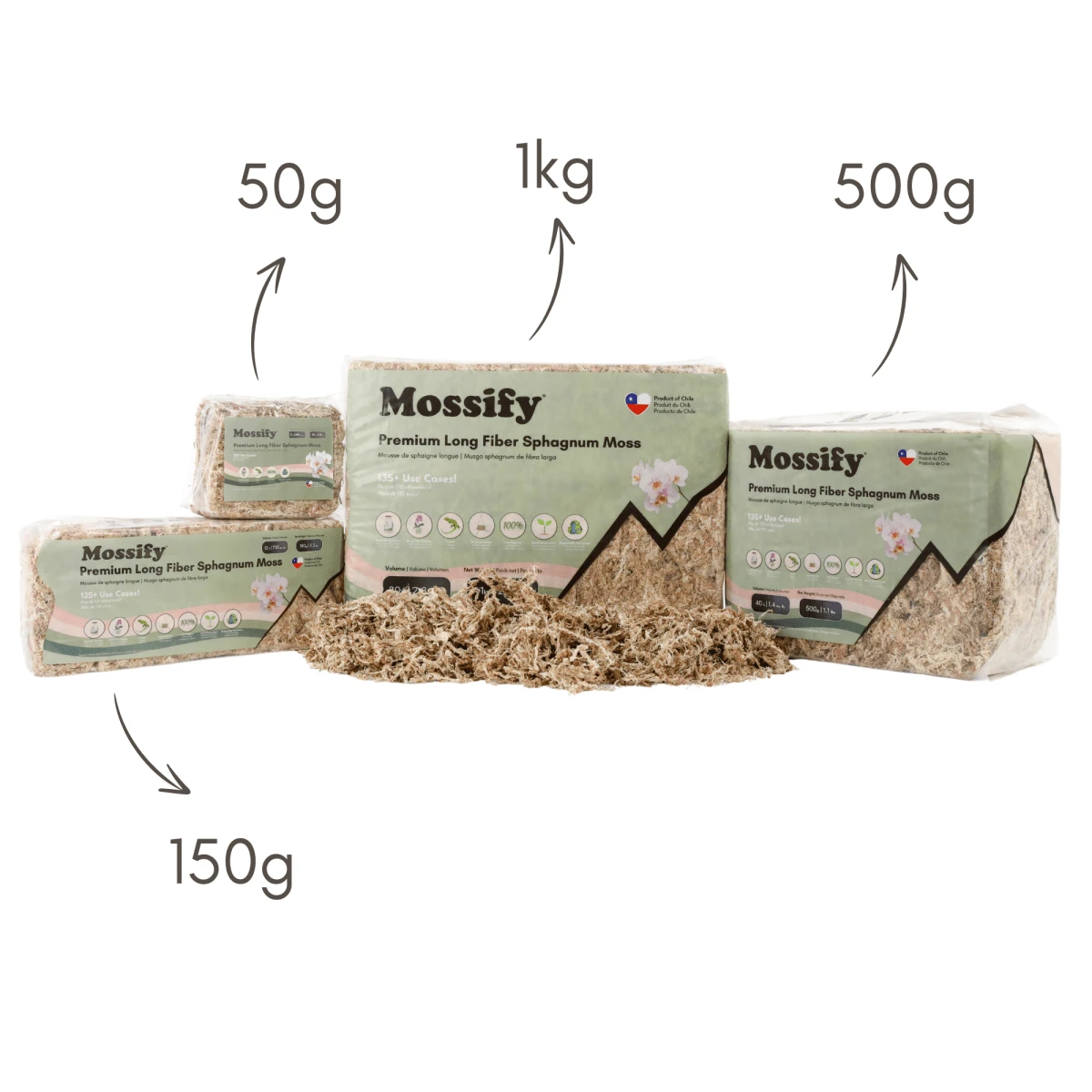 Premium Long Fiber Sphagnum Moss – Orchid & Kokedama Substrate (150g) - Image 8