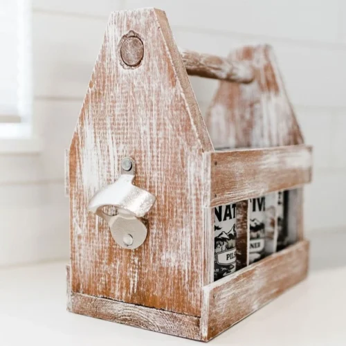 Rustic DIY Weathered Wood Caddy Kit – Customizable Home Decor