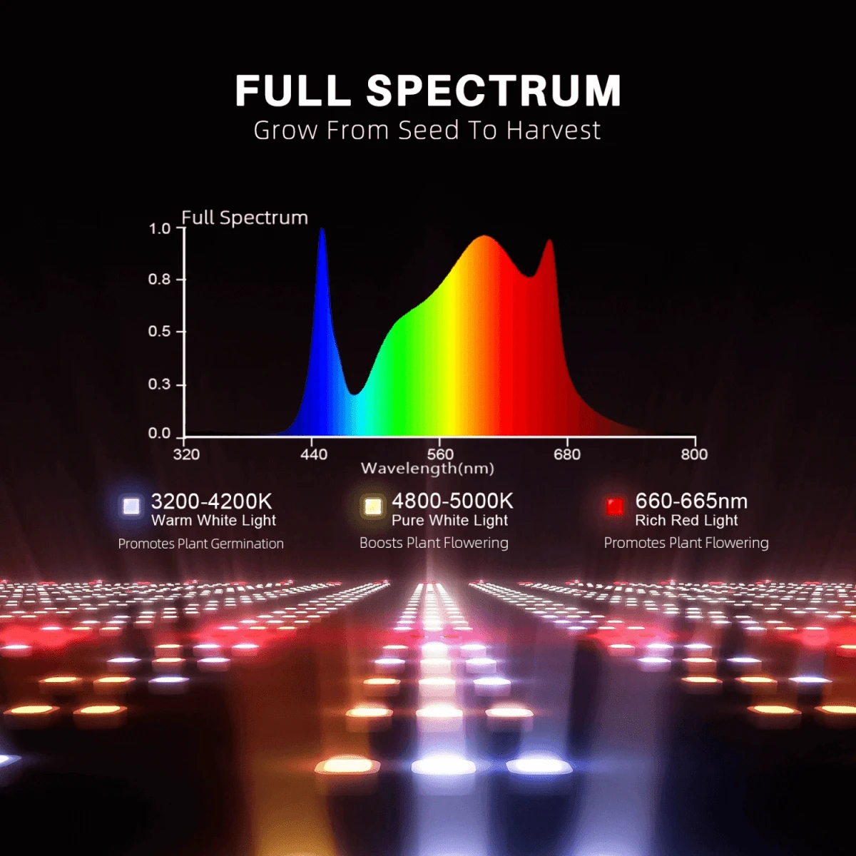 Spider Farmer G3000 300W Dimmable Full Spectrum LED Grow Light | High-Yield Solution - Image 4