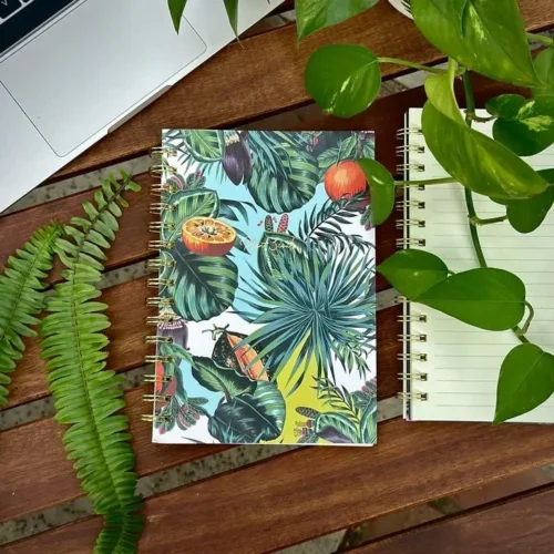 Spiral Lined Notebook - Tropical Plants